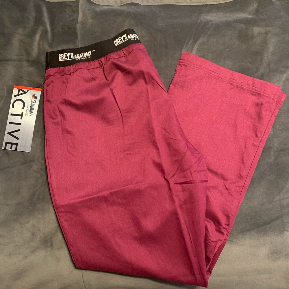 Greys Anatomy Scrub Pants. Started a new job and cannot wear this color:wine.